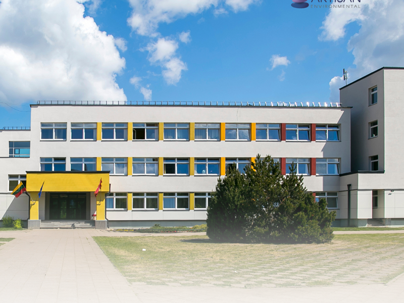 school building with potentials asbestos containing materials